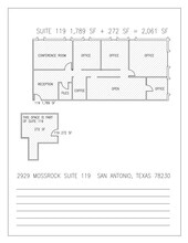 2929 Mossrock Dr, San Antonio, TX for lease Floor Plan- Image 1 of 1