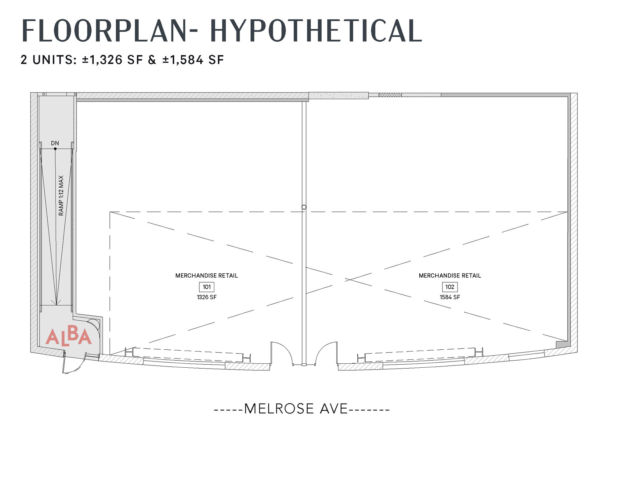 8451 Melrose Ave, West Hollywood, CA for lease Floor Plan- Image 1 of 6