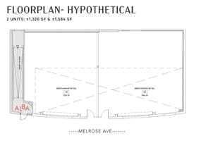 8451 Melrose Ave, West Hollywood, CA for lease Floor Plan- Image 1 of 6