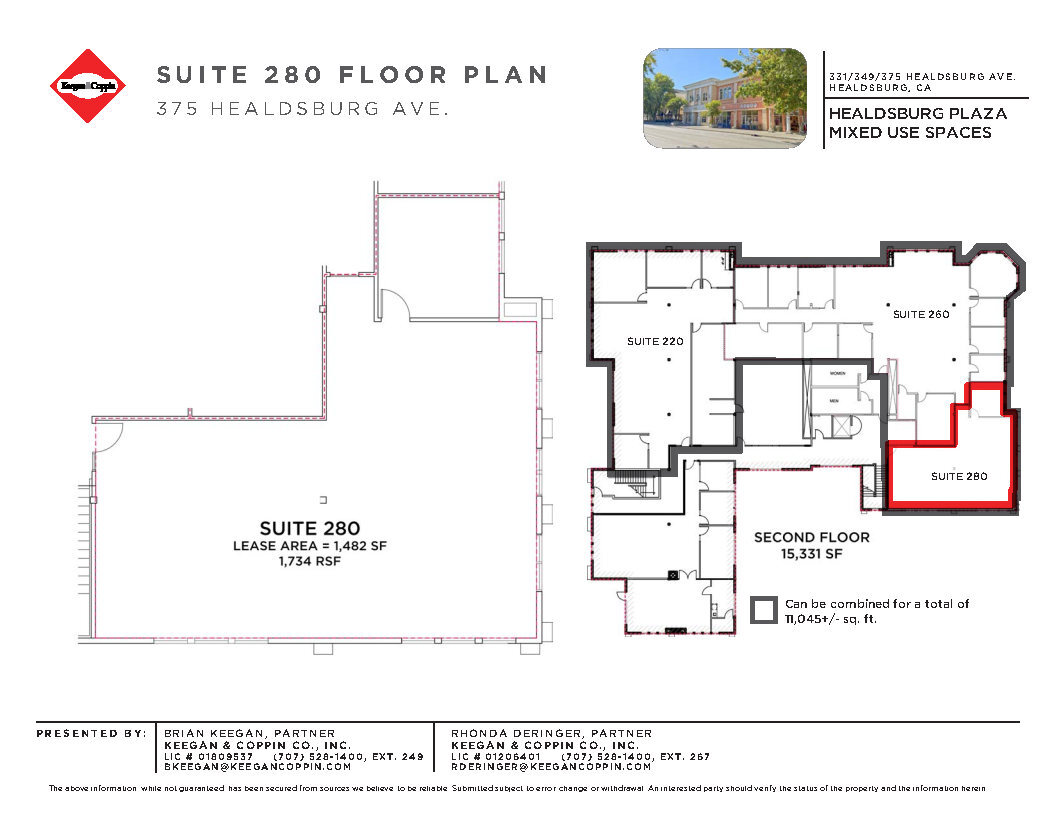 375 Healdsburg Ave, Healdsburg, CA à louer Plan d’étage- Image 1 de 5