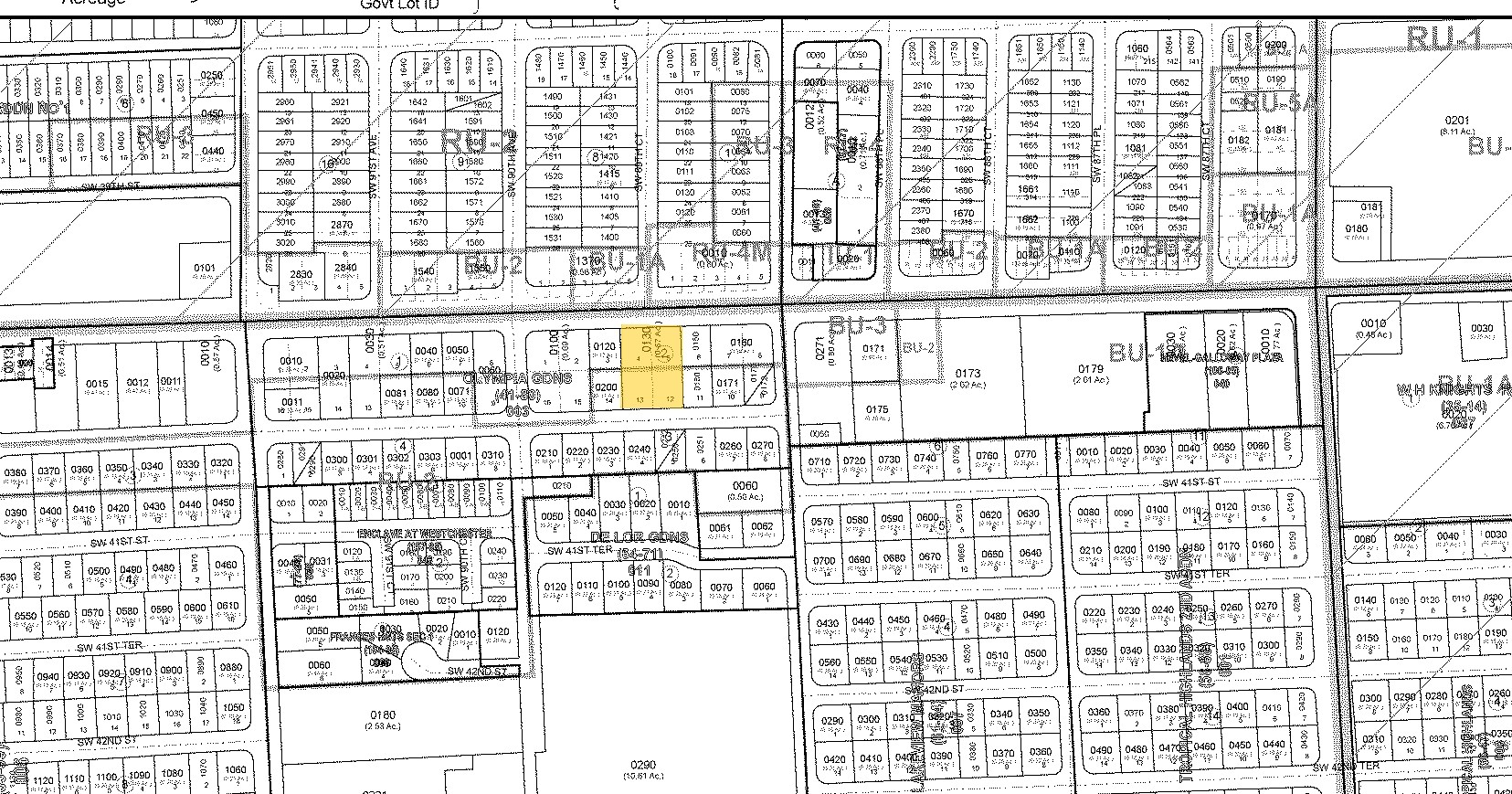 8934 SW 40th St, Miami, FL à vendre Plan cadastral- Image 1 de 1