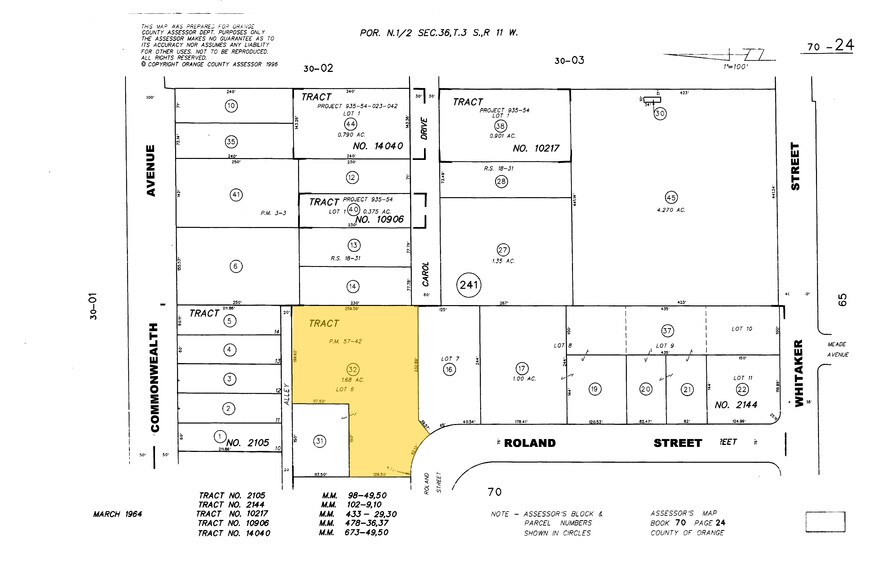 8601-8611 Roland St, Buena Park, CA à louer - Plan cadastral - Image 3 de 6
