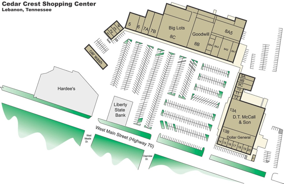 1023-1041 W Main St, Lebanon, TN for lease - Site Plan - Image 3 of 7
