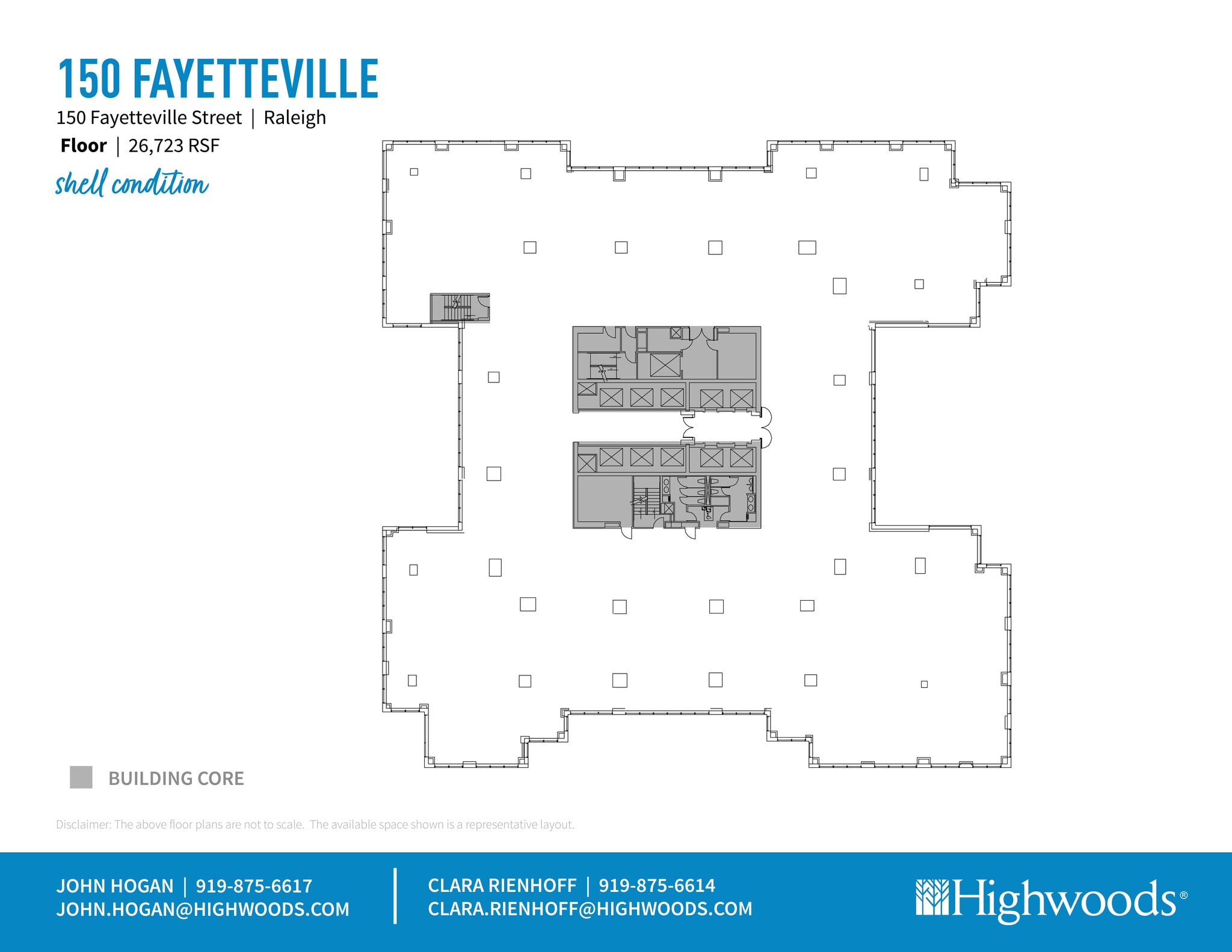 150 Fayetteville St, Raleigh, NC à louer Plan d’étage- Image 1 de 1