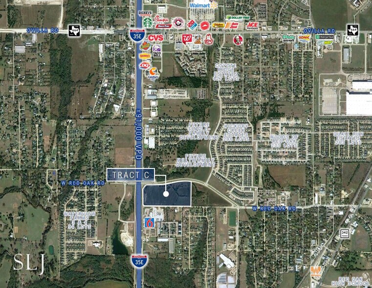 I-35 E & W Red Oak Rd, Red Oak, TX à vendre - Aérien - Image 2 de 5