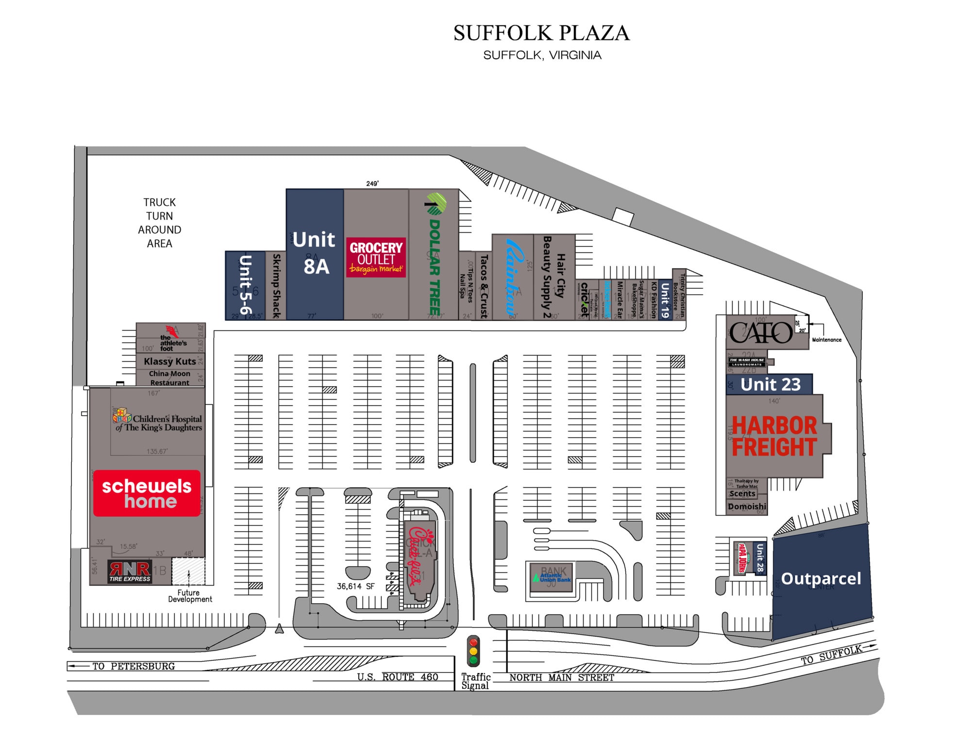 810-1018 N Main St, Suffolk, VA à louer Plan de site- Image 1 de 1