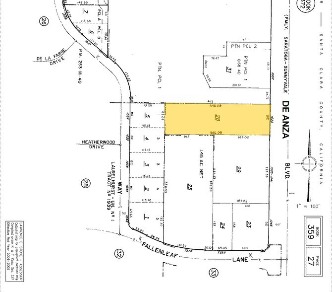 1009-1025 S De Anza Blvd, San Jose, CA for lease - Plat Map - Image 3 of 3