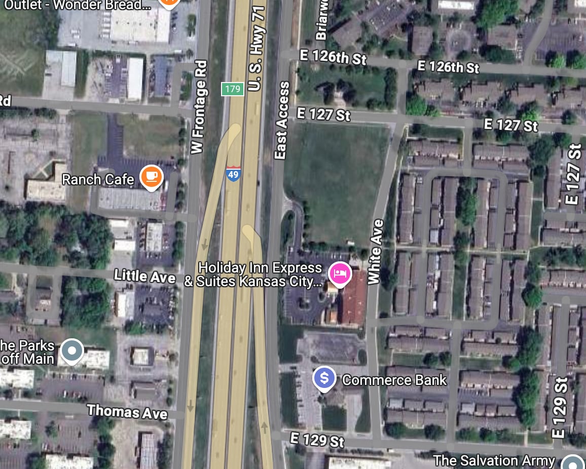 12701 Frontage Road, Grandview, MO for sale Aerial- Image 1 of 3