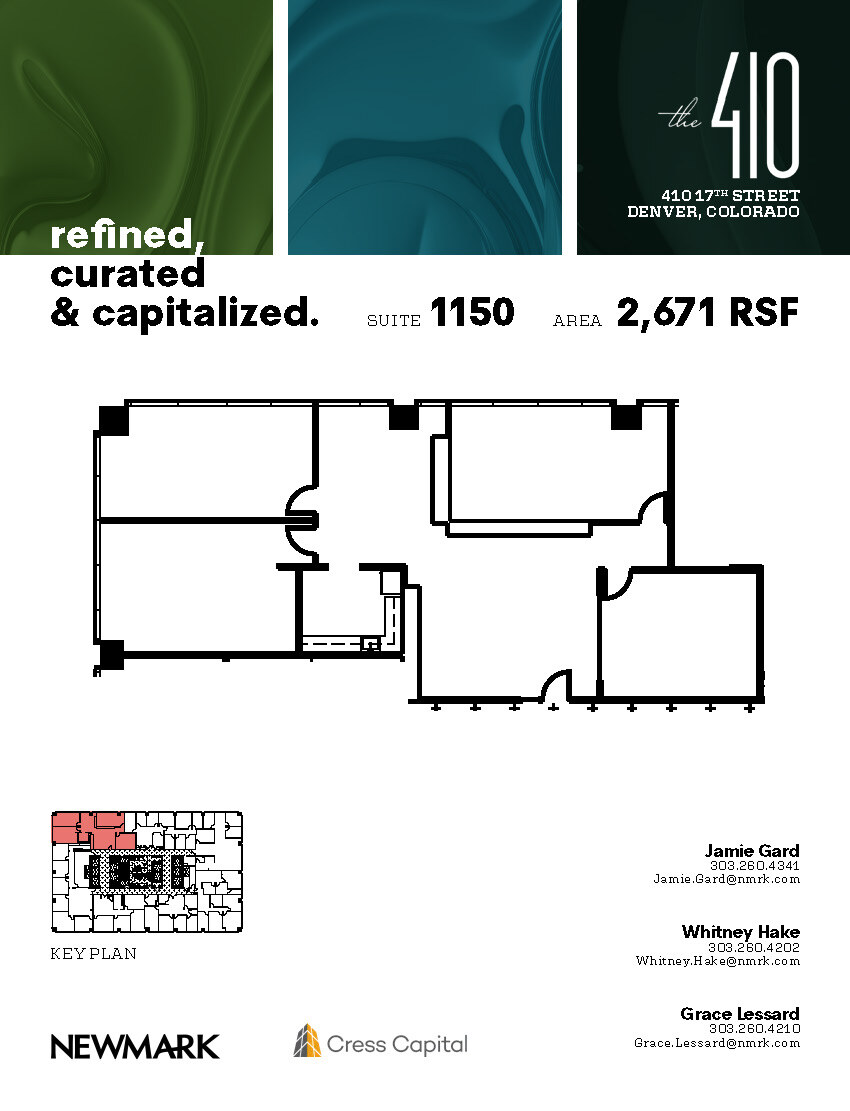 410 17th St, Denver, CO for lease Floor Plan- Image 1 of 2