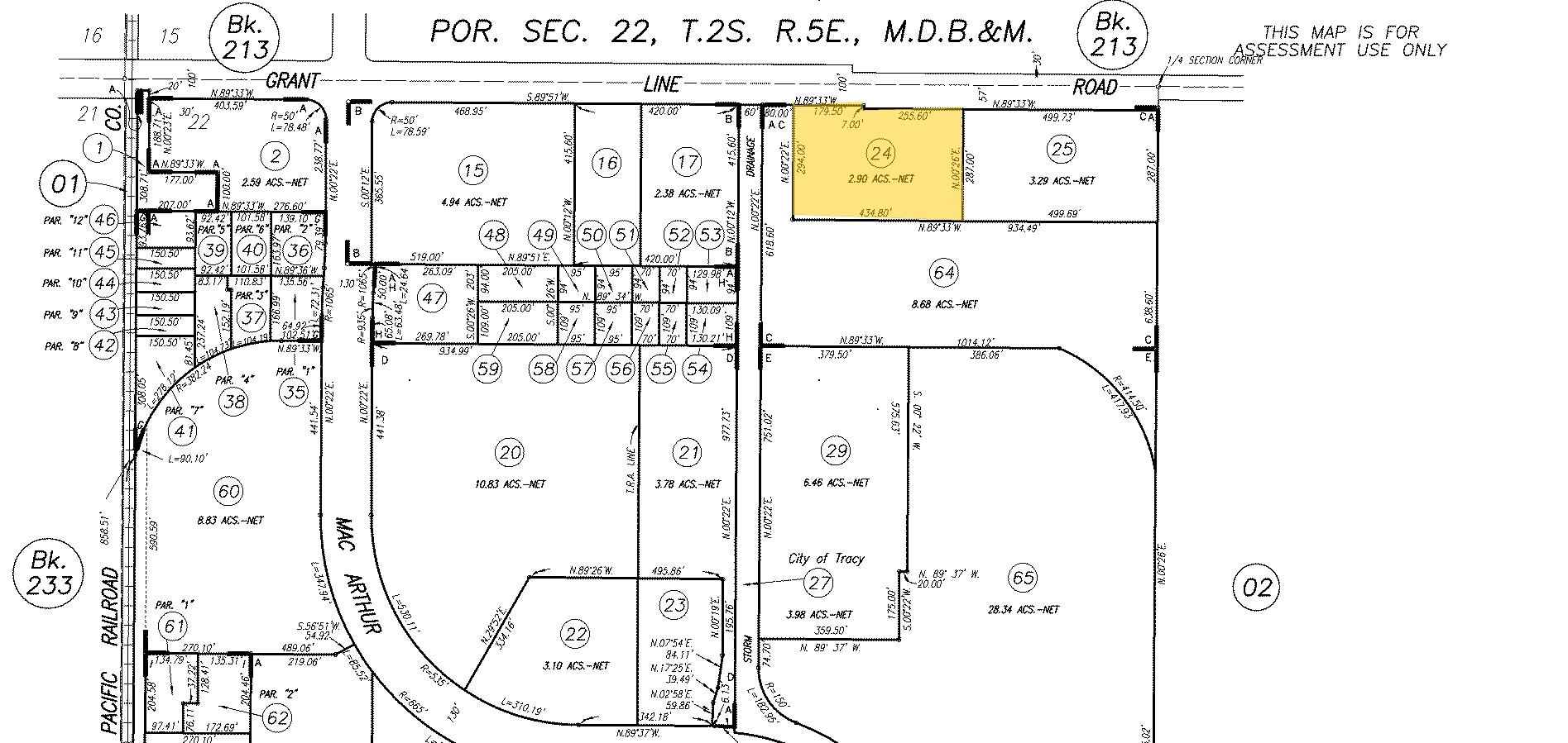 950 E Grant Line Rd, Tracy, CA for lease Plat Map- Image 1 of 2