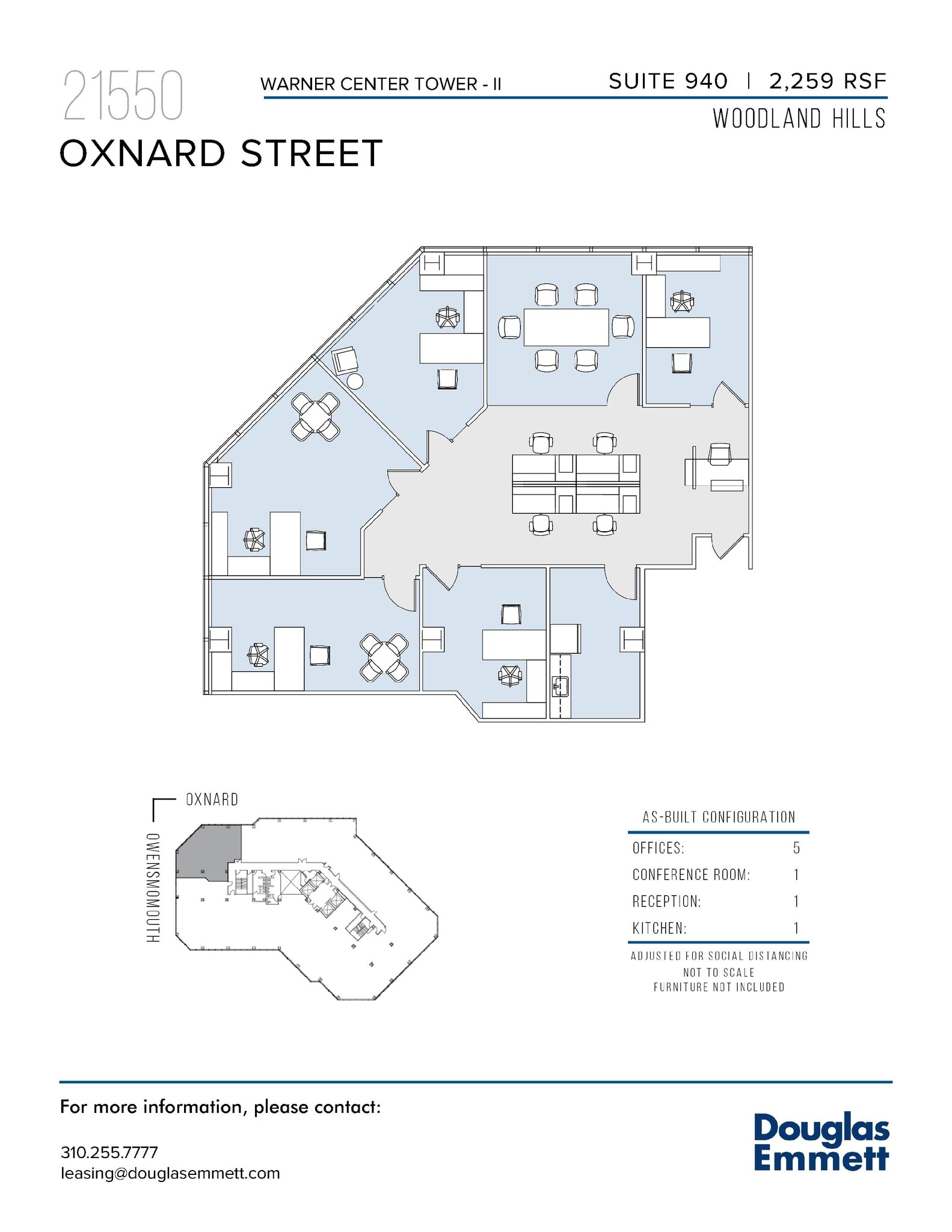 21550 Oxnard St, Woodland Hills, CA à louer Plan d’étage- Image 1 de 1