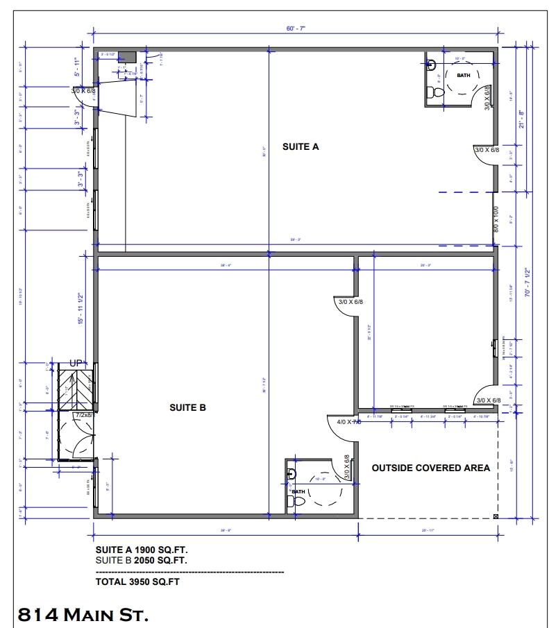 814 N Main St, Porterville, CA for lease Floor Plan- Image 1 of 1