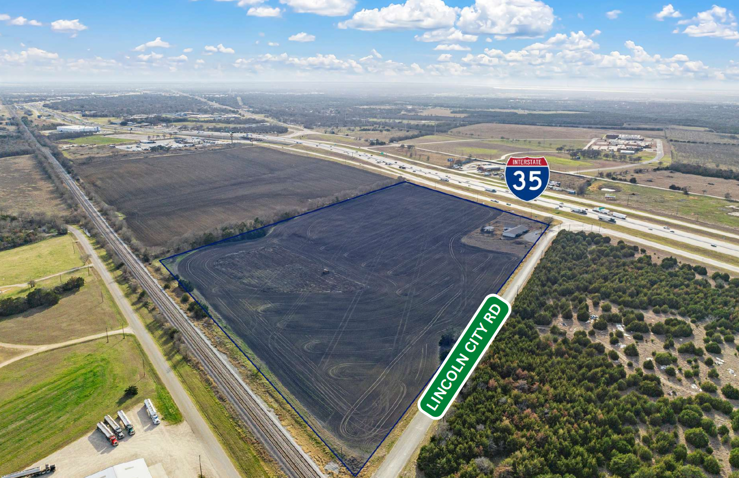 30 Acres I35N and Lincoln City Rd, Elm Mott, TX for sale Aerial- Image 1 of 1