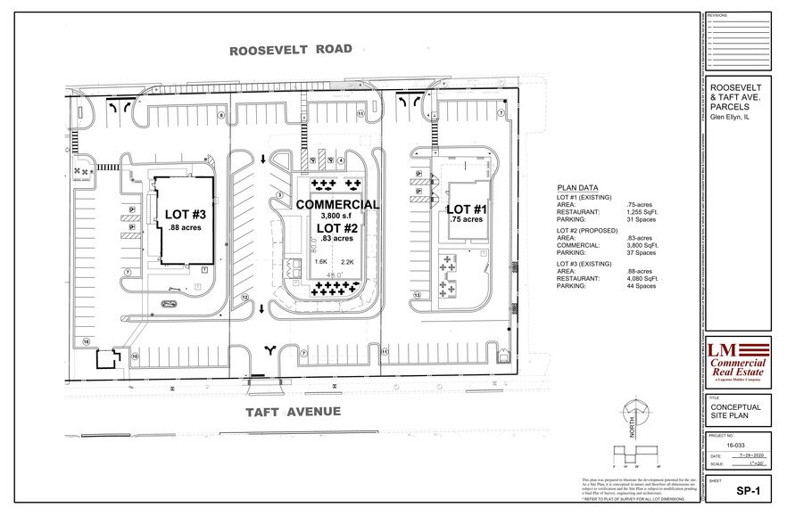 405 Roosevelt, Glen Ellyn, IL à louer - Plan de site - Image 1 de 2