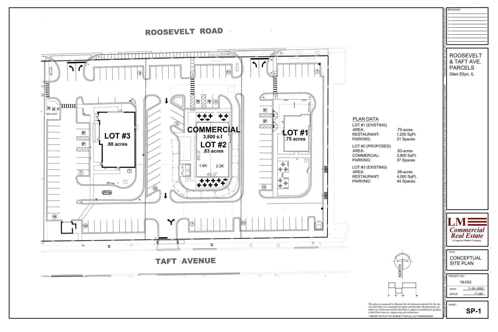 405 Roosevelt, Glen Ellyn, IL à louer Plan de site- Image 1 de 3