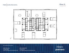 910 Louisiana St, Houston, TX à louer Plan d’étage- Image 1 de 1