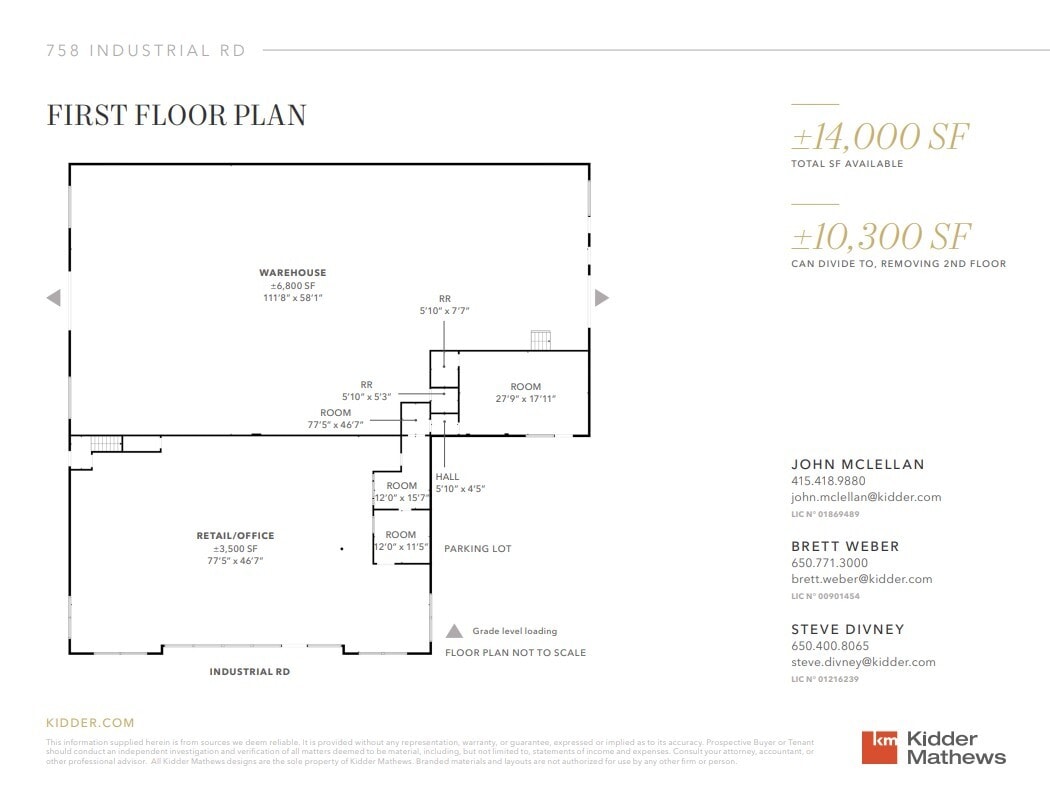 758 Industrial Rd, San Carlos, CA à louer Plan d’étage- Image 1 de 1