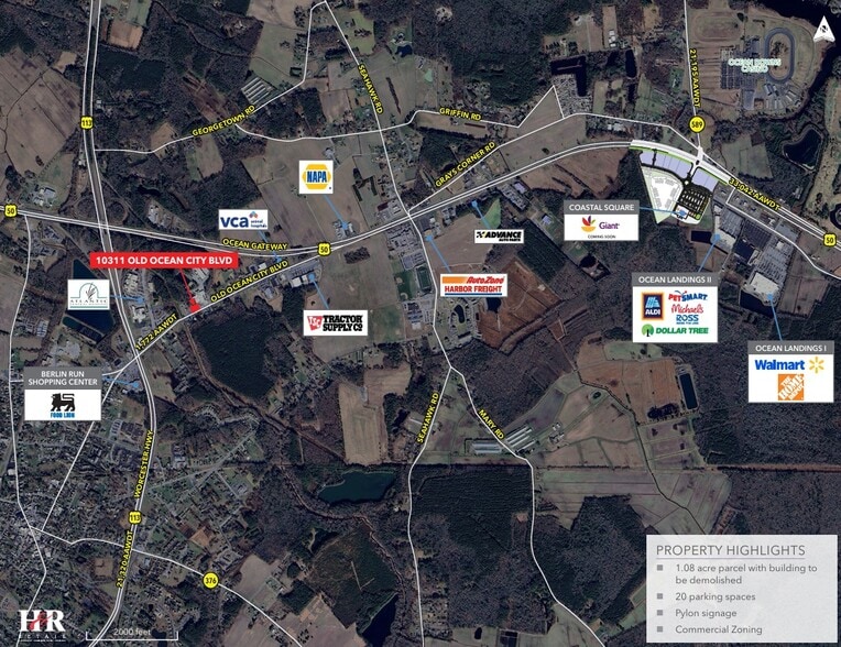 10311 Old Ocean City Blvd, Berlin, MD for sale - Aerial - Image 2 of 3