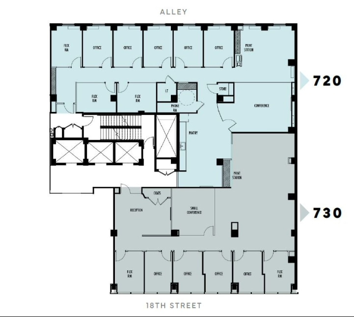 1015 18th St NW, Washington, DC à louer Plan d’étage- Image 1 de 1