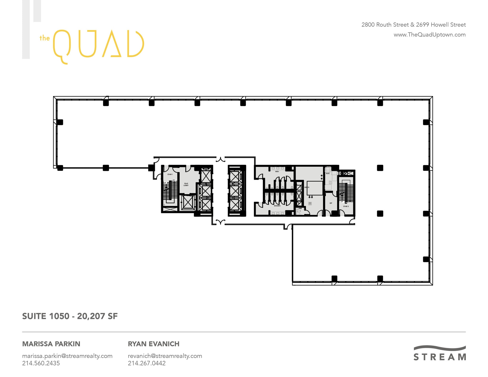 2699 Howell St, Dallas, TX à louer Plan d  tage- Image 1 de 1