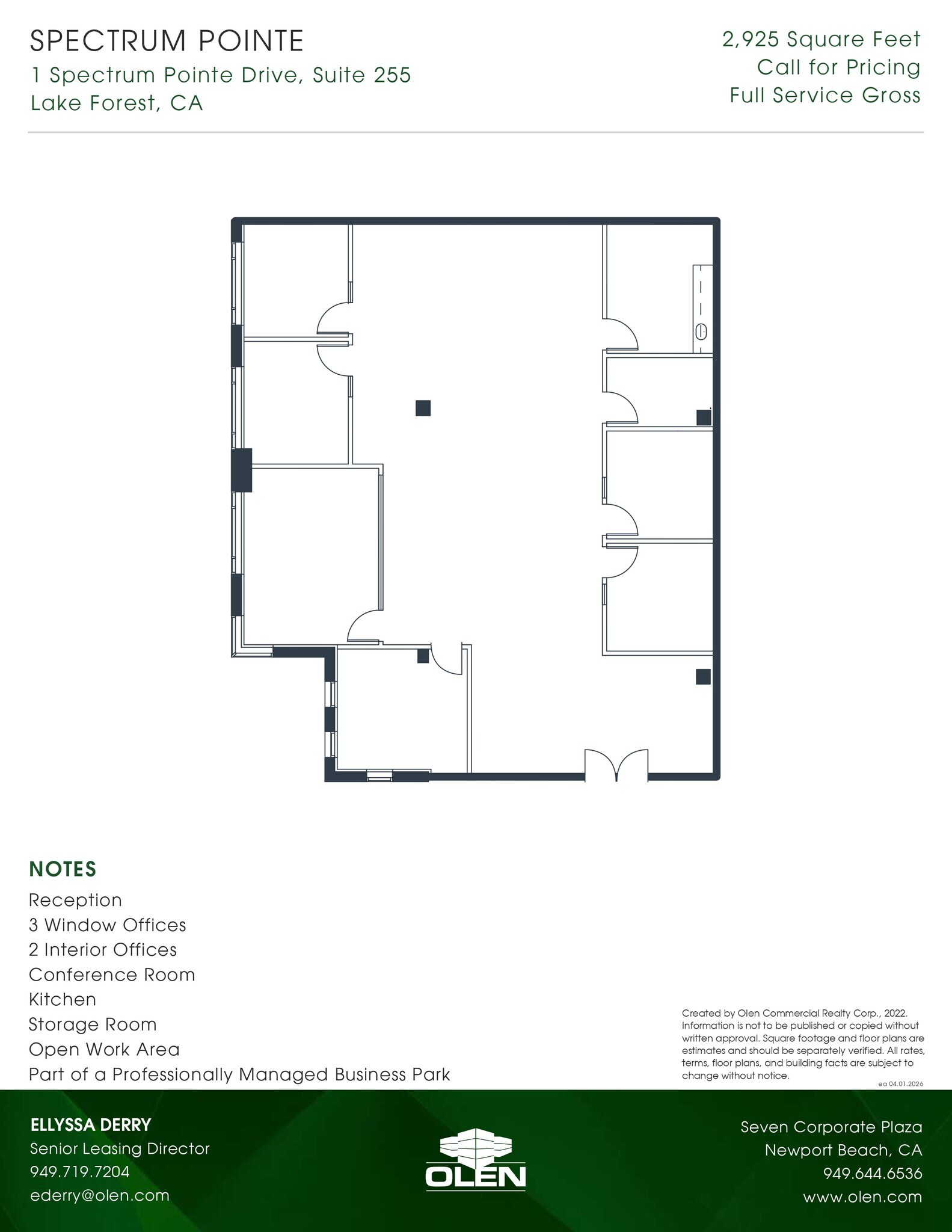 1 Spectrum Pointe Dr, Lake Forest, CA à louer Plan d’étage- Image 1 de 1