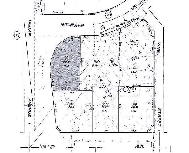 10055 Cedar Ave, Bloomington, CA à louer - Plan cadastral - Image 2 de 2