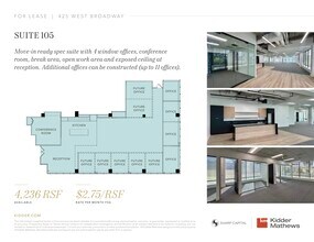 425 W Broadway, Glendale, CA for lease Floor Plan- Image 1 of 4