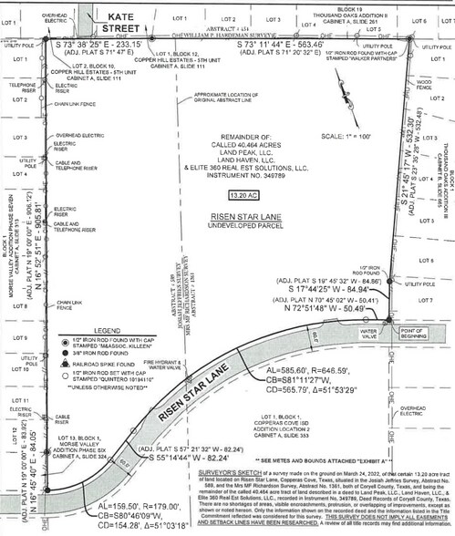 Risen Star Lane, Copperas Cove, TX for sale - Plat Map - Image 2 of 5