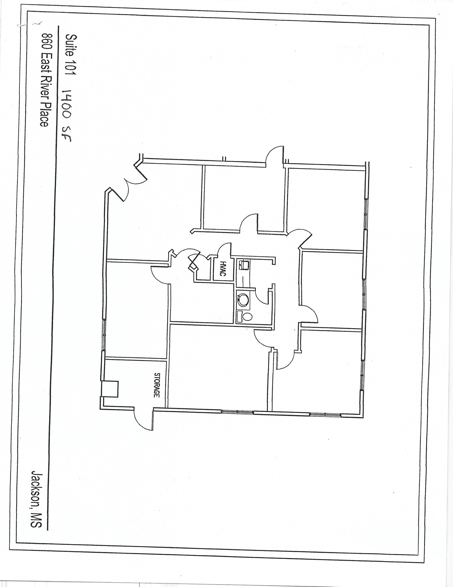 860 E River Pl, Jackson, MS à louer Plan d’étage- Image 1 de 1