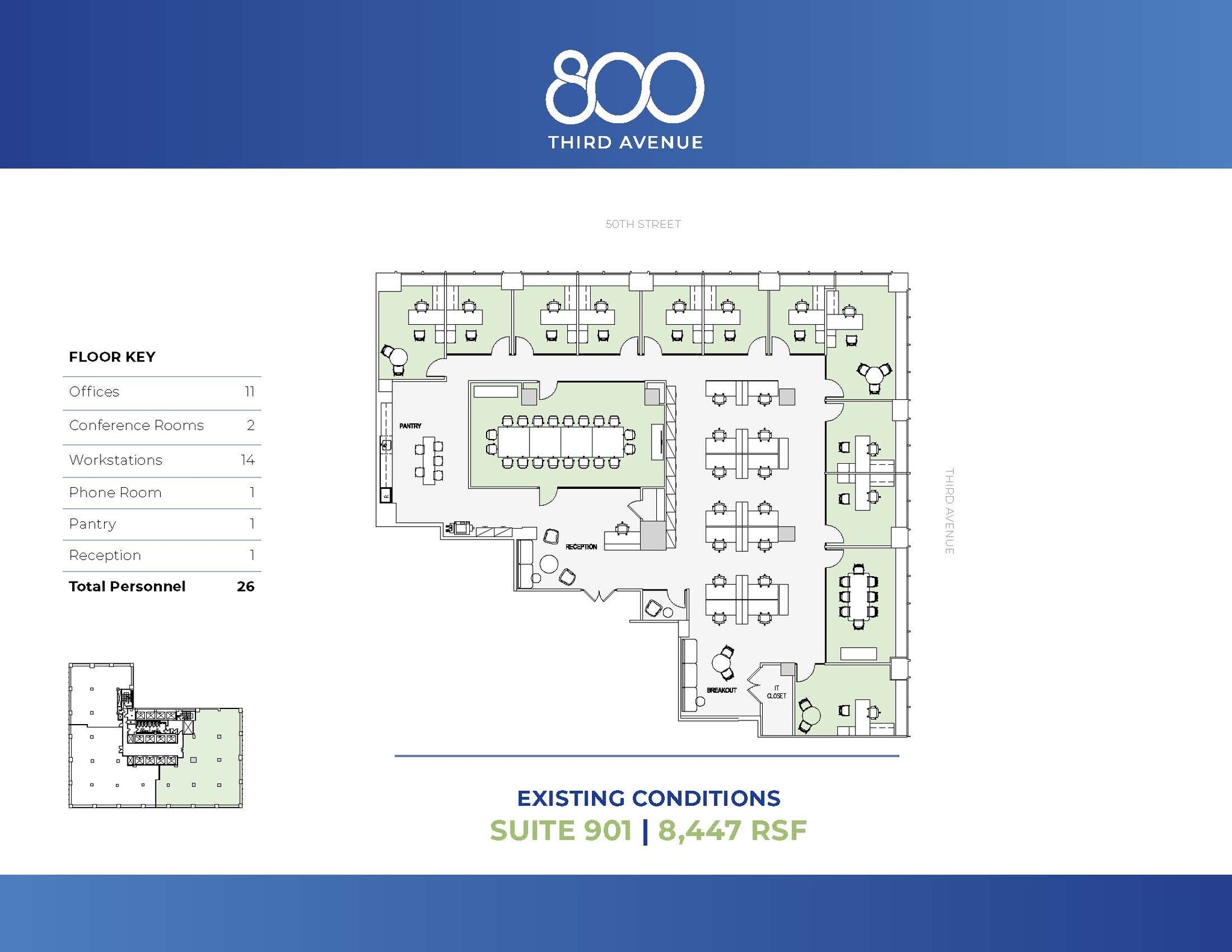 800 Third Ave, New York, NY à louer Plan d’étage- Image 1 de 1
