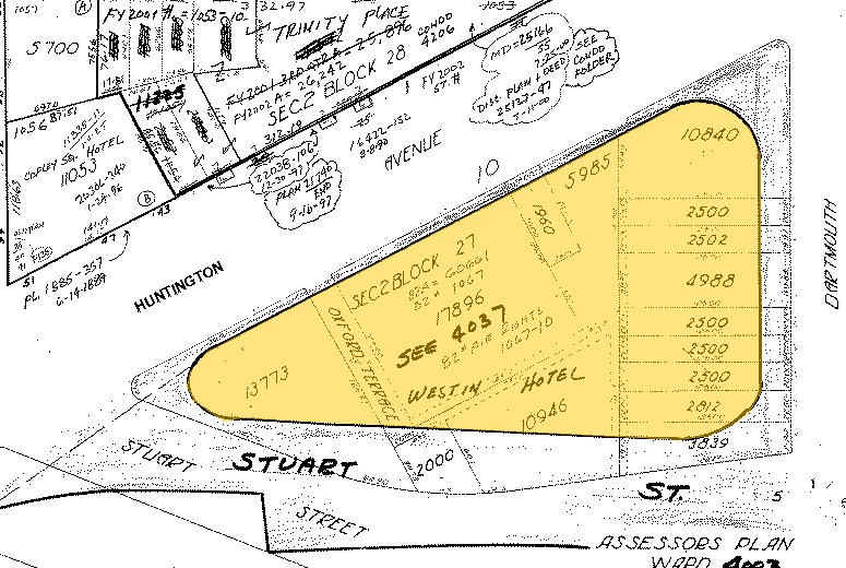 10 Huntington Ave, Boston, MA for lease - Plat Map - Image 3 of 3