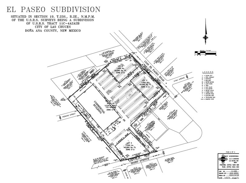 1034 El Paseo Rd, Las Cruces, NM for lease - Plat Map - Image 2 of 3