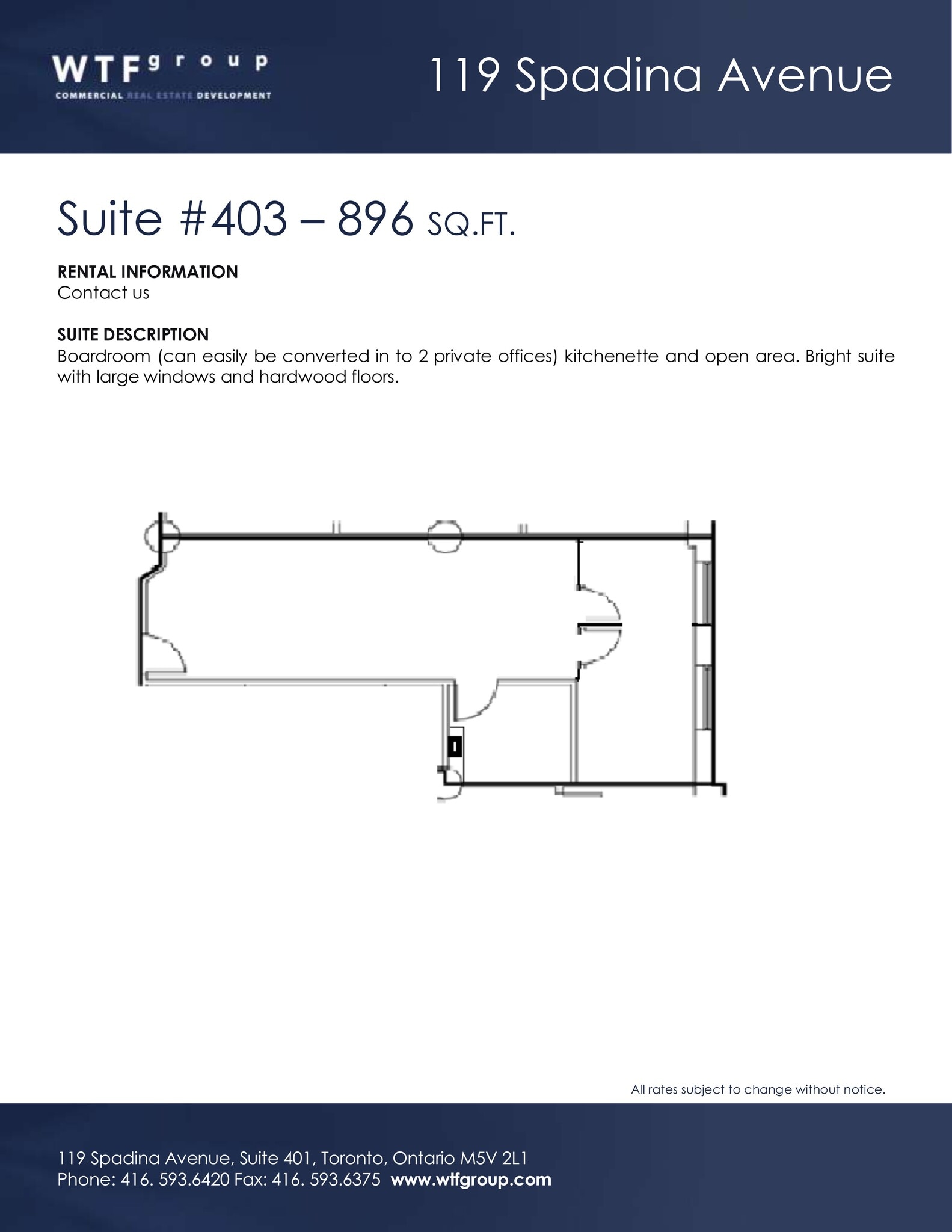 119 Spadina Ave, Toronto, ON à louer Plan de site- Image 1 de 1