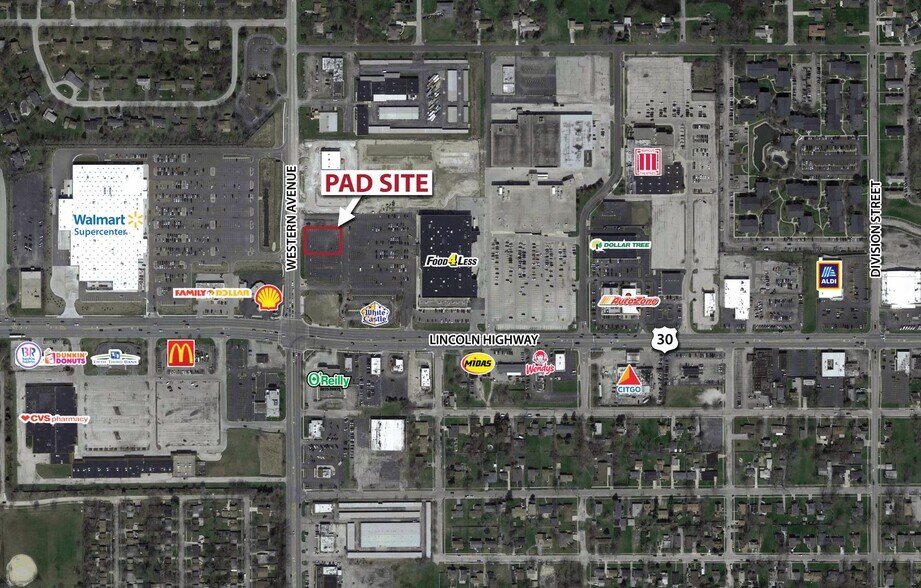 1333 Western Ave, Chicago Heights, IL for lease - Aerial - Image 1 of 2