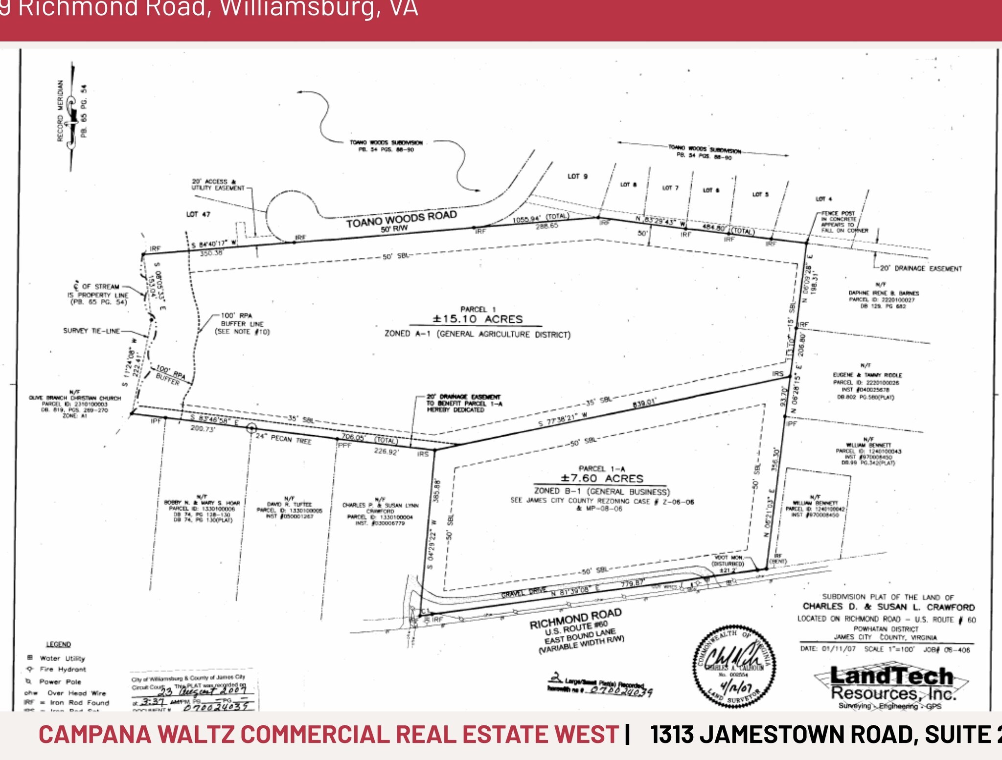 7709 Richmond Rd, Toano, VA for sale Plat Map- Image 1 of 5