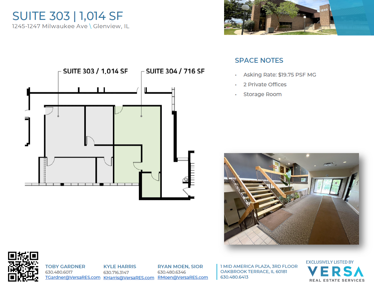 1245-1247 Milwaukee Ave, Glenview, IL for lease Floor Plan- Image 1 of 1