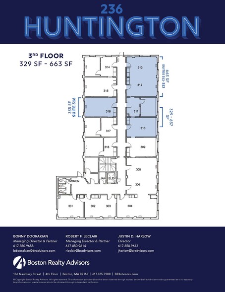 236 Huntington Ave, Boston, MA for lease - Floor Plan - Image 3 of 8