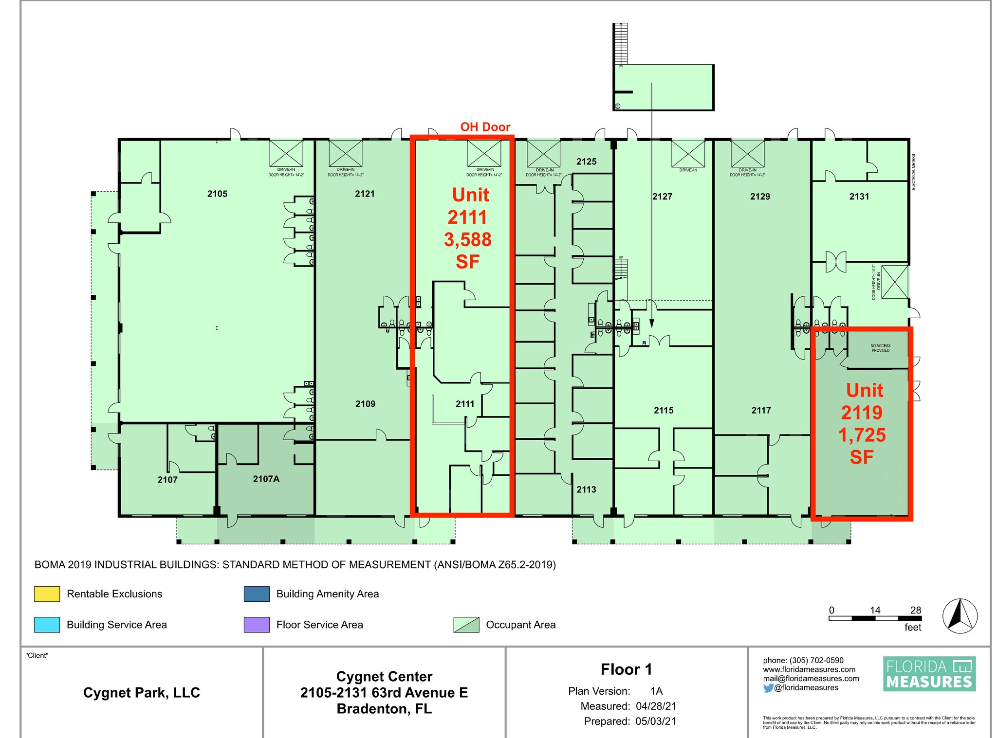 2107-2129 E 63rd Ave, Bradenton, FL for lease Floor Plan- Image 1 of 1