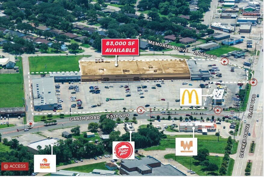 1250 Garth Rd, Baytown, TX à louer - Aérien - Image 2 de 6