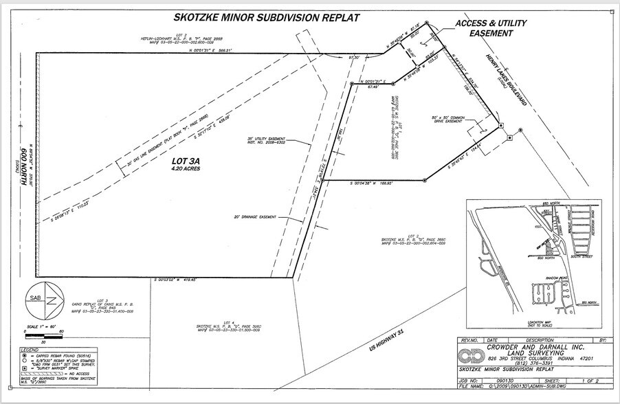 2401 Henry Lakes Blvd, Columbus, IN à vendre - Plan cadastral - Image 3 de 4