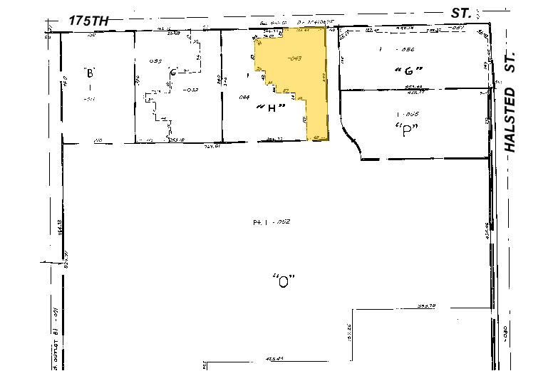 905 W 175th St, Homewood, IL for lease - Plat Map - Image 2 of 8