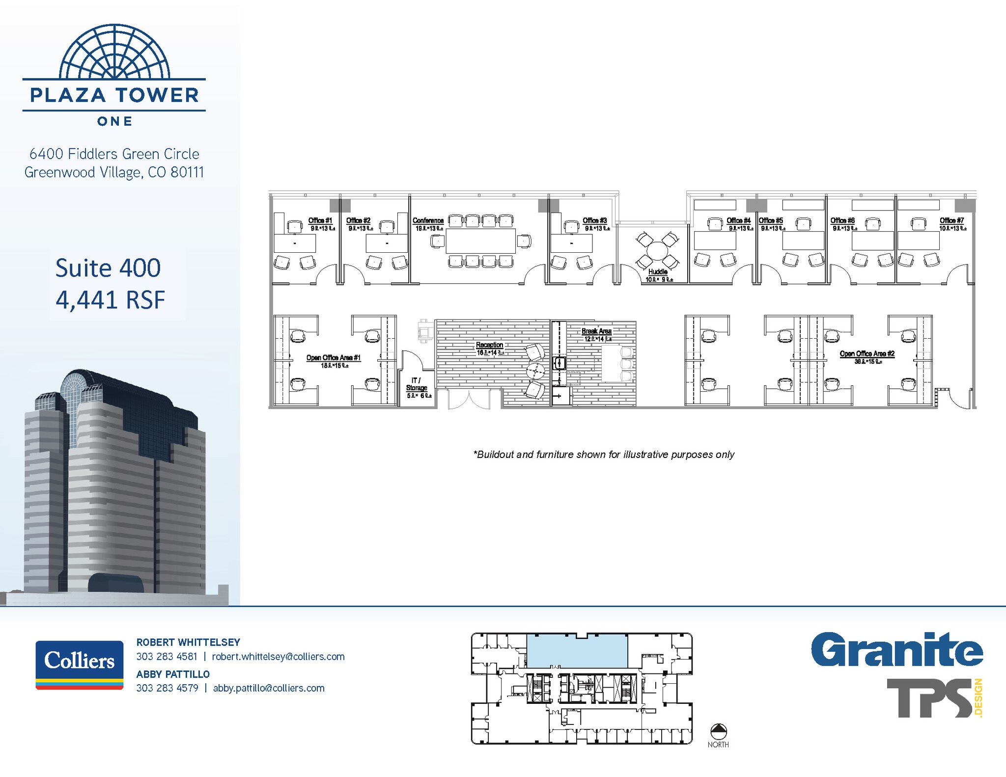 6400 S Fiddlers Green Cir, Greenwood Village, CO for lease Floor Plan- Image 1 of 2