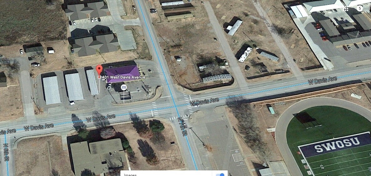 401 W Davis Ave, Weatherford, OK à vendre Aérien- Image 1 de 2