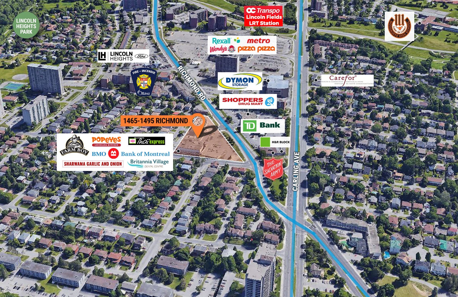 1485-1495 Richmond Rd, Ottawa, ON for lease Building Photo- Image 1 of 5