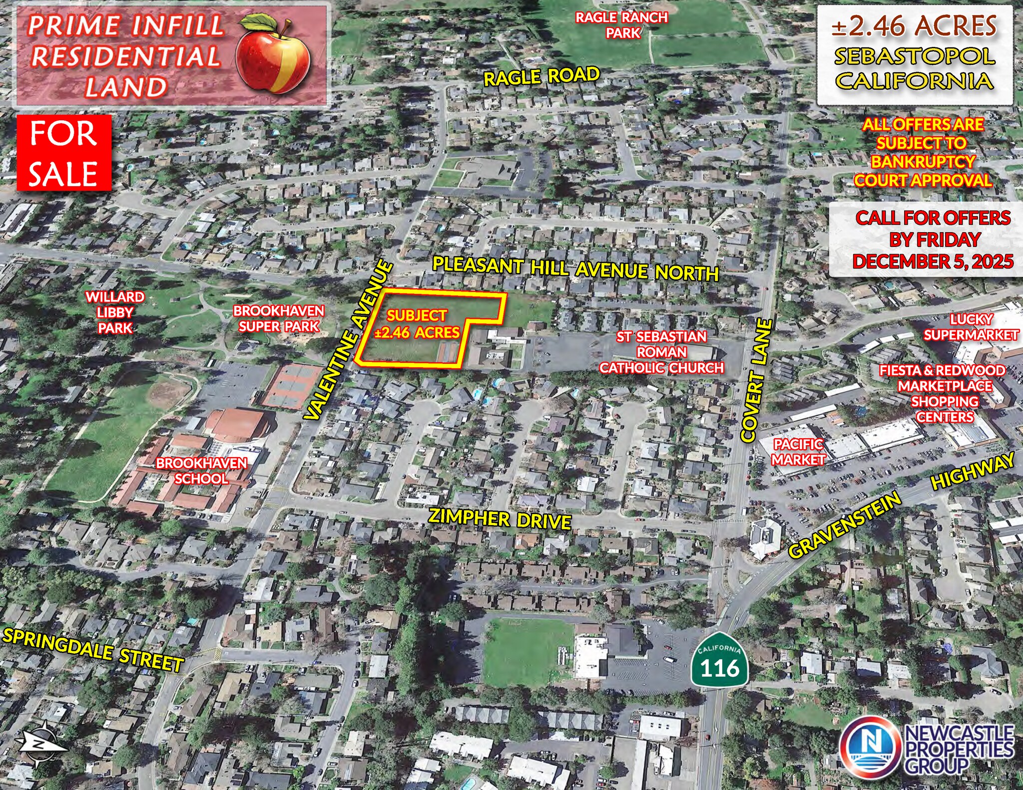 7983 Covert Lane, Sebastopol, CA for sale Aerial- Image 1 of 2