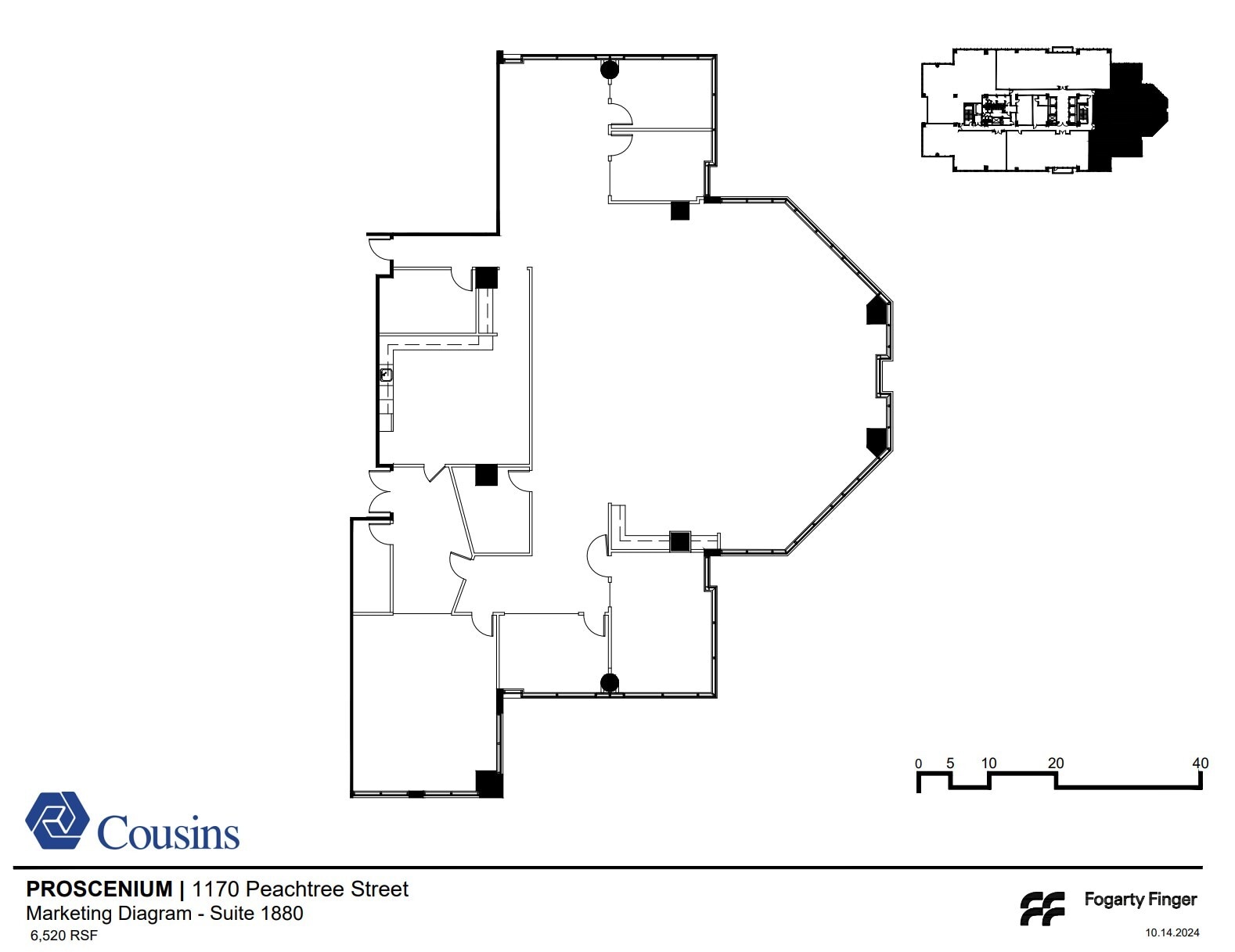 1170 Peachtree St, Atlanta, GA for lease Floor Plan- Image 1 of 1