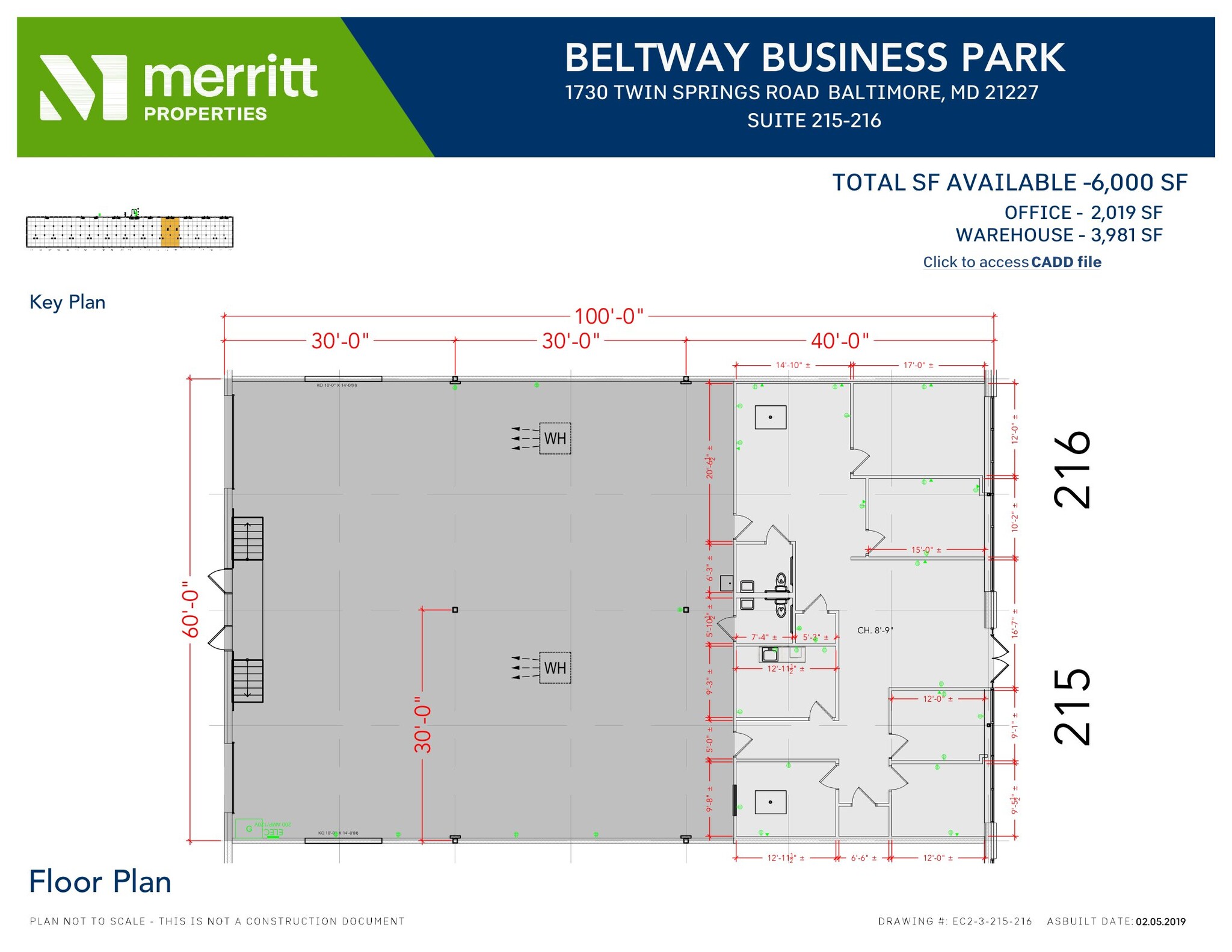 1730 Twin Springs Rd, Baltimore, MD for lease Floor Plan- Image 1 of 1