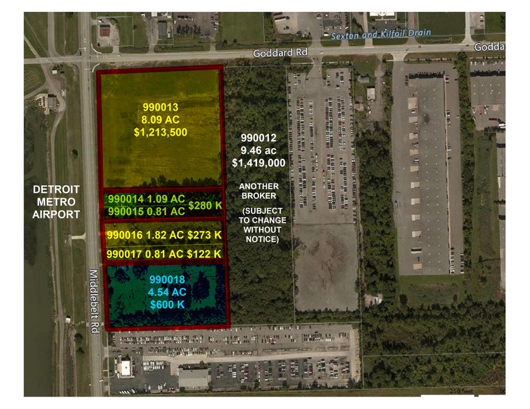 11201 Middlebelt Rd, Romulus, MI for sale - Aerial - Image 1 of 2