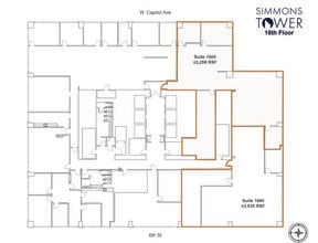 425 W Capitol Ave, Little Rock, AR à louer Plan d’étage- Image 1 de 3