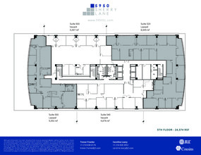 5950 Sherry Ln, Dallas, TX à louer Plan d’étage- Image 2 de 2